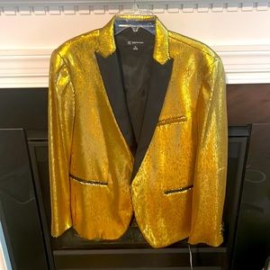 INC gold sequins jacket